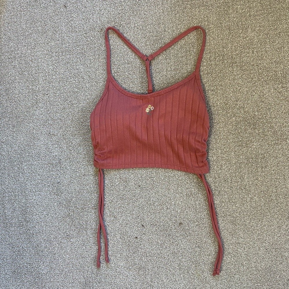 Gilly Hicks Ribbed Crop Top pink